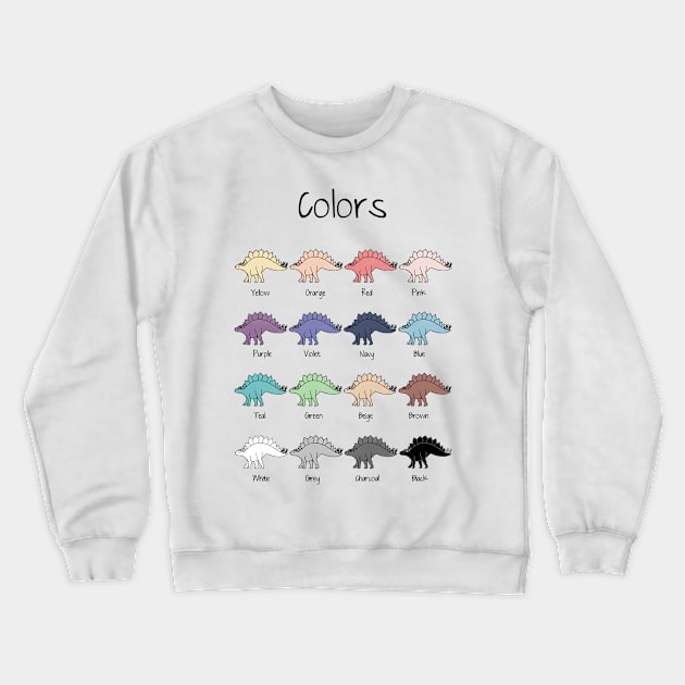 Colors in dinosaurs, color learning Crewneck Sweatshirt by konnijensen